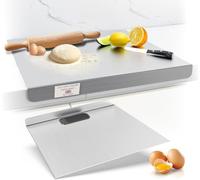 Planche à découper en acier inoxydable, plan de travail, planche à pétrir en acier inoxydable pour pétrir et cuire, plaque de cuisine, planche à pâtes, planche à pâtisserie