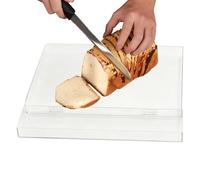 Planche à découper en acrylique transparent - Tapis alimentaire antidérapant avec rebord | Planche à Découper en Acrylique pour Steak | Pour Viande, Légumes, Fromage, Pâtisserie, Sushi, Boucherie, M