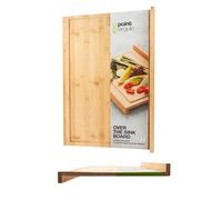 Planche à découper en bambou réversible avec rainure et ajustable au plan de travail 60 × 40 cm Point Virgule