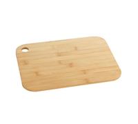 WENKO Planche à découper en bambou M+ - Planche de cuisine, planche à découper avec trou de préhension, ménage la lame, Bambou, 33 x 0.8 x 25 cm, Marron