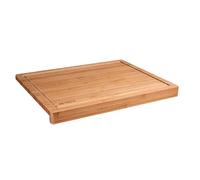 Planche à découper en bois avec bord plié antidérapant 45 x 35 x 3,6 cm
