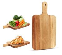 Planche à découper en bois avec poignée, planche à découper en bois, planche à découper en bois, planche à découper en bois, planche à découper en bois d'acacia pour moule à pain, fromage, steak