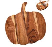 Planche à découper en bois d'acacia en forme de citrouille, Planches à découper Halloween avec poignée, Plateau de service pour steak, fromage et pain, pour Halloween, fêtes, automne