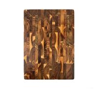 Planche à découper en bois d'acacia épissé, grand bloc à découper en bois massif avec vertical, bloc de boucher de cuisine anti-déformation pour viande, fruits, légumes, plateau de service lisse pour