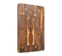 Planche à découper en bois d'acacia épissé, grand bloc à découper en bois massif avec vertical, bloc de boucher de cuisine anti-déformation pour viande, fruits, légumes, plateau de service lisse pour