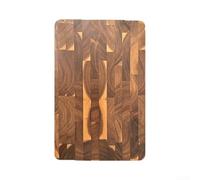 Planche à découper en bois d'acacia massif collée verticale, grande planche à hacher anti-déformation pour viande, fruits, légumes, cuisine, plateau de service 37 x 28 cm, planche en bois naturel