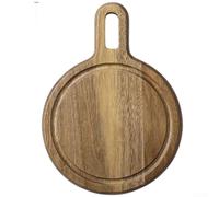 Planche à découper en bois d'acacia poli antidérapant pour la maison, la cuisine, la salle à manger et l'extérieur (S)