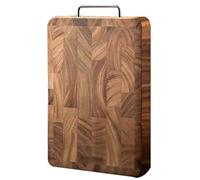 Planche à découper en bois de noyer massif Bloc boucher portable dur épais for charcuterie Taille 40 cm