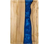 Planche à découper en bois EX-39264 - Marron/Bleu KP39264
