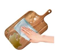 Planche à découper en bois - Planche à découper de cuisine avec poignée, plateau à fromage et steak double face | Pour transport en bois professionnel pour camping-car, extérieur, restaurant, camping