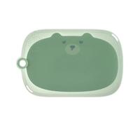 Planche à découper en forme d'ours mignon pour cuisine, planche à découper inodore et antidérapante de qualité alimentaire avec zone de broyage ail et gingembre, design suspendu, facile à nettoyer