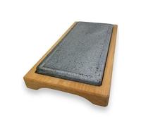 Planche à découper en hêtre massif avec plaque de pierre de lave XL | Pizza Restaurant Apéritif Bar Cuisine Maison | produit artisanal | fabriqué à la main fabriqué en Italie