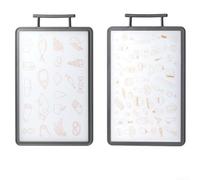 Planche à découper en plastique antidérapant pour enfant Gris 2 39 cm | Deux côtés de dessin animé, taille 39 x 25 cm, plastique réutilisable, sans danger pour les enfants, séparation facile des
