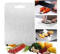 Planche a Decouper en Titane,20X29CM,2MM d’Épaisseur,Double Face Planche de Cuisine pour Viande, Fruits,Fromage et Légumes
