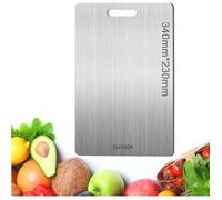 Planche a Decouper en Titane 34X23cm Plaque Inox Cuisine Titanium Cutting Board Double Face Planche à Découper