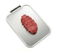 Planche à Découper en Titane | Double face - Planche de Cuisine pour Viande Steak Charcuterie Fruit Légume | Ustensile de Préparation Repas Maison