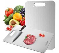 Planche à découper en titane double face pur titane pour cuisine - Planche à découper en titane de qualité alimentaire Anti-salissures, durable et facile à nettoyer(34 x 23 cm)*1