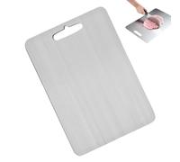 Planche à découper en titane pour cuisine | Plaque à découper en métal double face - Bloc de coupe de fruits facile à prendre en main pour comptoir de cuisine, bloc à découper pour viande, légumes,