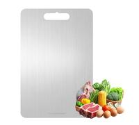 Planche à Découper en Titane Pur Premium - Anti-Odeur, 100% Naturelle - Inusable, Incassable, Sans Entretien - Pour Chef à Domicile et Professionnel (S)