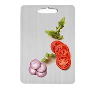 Planche à découper en titane réversible multi- robuste antirouille | Planche à découper multifonction pour maison, cuisine, usage commercial, barbecue en plein air, coupe de viande