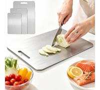 Planche À Découper En Titane, Sans Microplastiques Ni Poussière De Bois | Planche à découper antibactérienne anti-moisissure double face for viande, légumes et fruits(39*28CM)