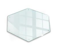 Planche à découper en verre transparente h40 antidérapant avec pieds en silicone, multifonction Tulup