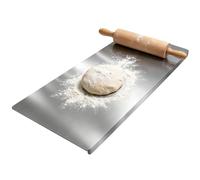 Planche a Decouper Inox 304 - planche a decouper 70 * 40 cm - Planche à Pétrir Inox pour Pétrir Pizza, Pain, Gâteau, Double face - Avec lèvre