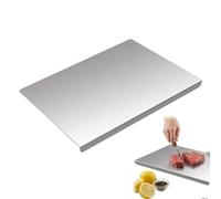 Planche a Decouper Inox, Planche à Pétrir Inox, Protege Plan de Travail Cuisine avec bord d'arrêt, Plaque Inox Cuisine, planche à découper en titane pour Cuisine, Bar, Restaurant (30 x 50 cm)