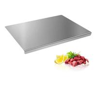 Planche a Decouper Inox, Plaque Inox Cuisine en Acier Inoxydable, Protege Plan de Travail Cuisine avec Bord d arrêt, les 1 Lot.