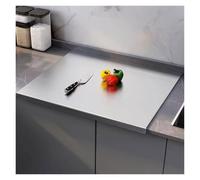 Planche À Découper Inox, Plaque Inox Cuisine Plan De Travail | Facile À Nettoyer Plaque Metal, Antidérapant Plan De Travail Inox, Planche À Découper En Titane(40x70cm(15.75x27.56in))