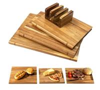 Planche À Découper Livre Lot De 3 Plateaux De Préparation En Bois Pour Et