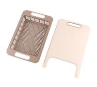 Planche à Découper Multifonction PP Égouttoir pour Évier la Cuisine | Format Extensible, Panier Drainant Intégré, Conception Deux-en-un, Adaptée aux Ustensiles, Petites Cuisines Couleur Aléatoire