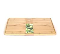 Pebbly Planche à découper NBA142 – Bambou 26 x 18 cm, marron avec rigole