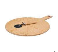 JJA Planche à découper pizza Roulette en bambou 37 cm