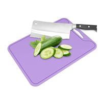 Planche à découper Planche à découper en silicone de qualité alimentaire À la maison Utilisation de la cuisine Pourpre Flexible Fruits, Légumes