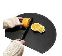 Planche à découper - Plateau de rangement flexible en forme de D de 35 x 29 cm | Planche à découper de cuisine | Antibactérienne et pour viande, fruits, légumes, fromage, steak,