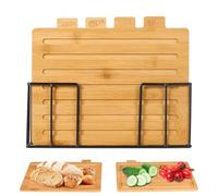 Planche à découper pour aliments Kit de préparation de repas en bois 4 | Ensemble de planches à découper pour la viande en bois pour la famille et les amis, la maison, le restaurant, le café