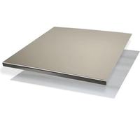 Planche à découper pour pétrir - Plan de travail en acier inoxydable - Différentes tailles - Cuisine, bar, restaurant - 60 x 50 cm, pliable 2 cm