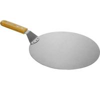 Planche à découper pour pizza - Manche en bois - Acier inoxydable - Pâte à pizza - Flambé - Couteau à pain
