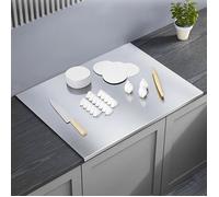 Planche à Découper Robuste en Acier Inoxydable, 40 x 30 cm Planche a Decouper Inox, Plaque Inox Cuisine Plan de Travail, Planche à