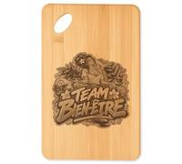 Planche à Découper Team bien-être | modèle 1 | Plateau Apéro Bambou Gravé 30 × 20 cm | Cuisine Barbecue Apéritif | Idée Cadeau Crémaillère Noël