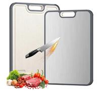 Planche A Decouper Titane Double Face Accessoire Cuisine Ustensiles Plat De Service Antiderapant Viande Legumes Plastique PP Billot De Boucher Plateau Repas Maison (COULEUR 1,30.5x21x1.2cm)