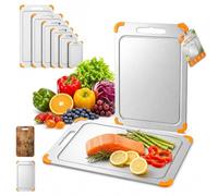 Planche à DéCouper Titane, Table En Titane Pur 100% (Acier inoxydable,M-23cm × 34cm)