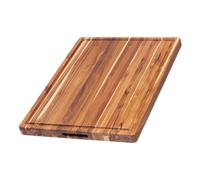 Planche à découper TRADITION en teck avec rigole GM épaisseur 3,8 cm - 51 x 38 c