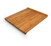 Relaxdays Planche à découper tranchoir en bambou 38×45×2,5 cm réversible avec rebords