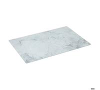 Planche à découper verre 30x20cm blanc effet marbre - 5 five simply smart