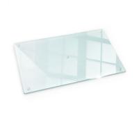 Planche à découper verre transparente 52x30 antidérapant avec pieds en silicone, multifonction Tulup