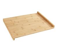 WENKO Planche à découper avec Bord de Guidage - Planche de Cuisine avec règle-Guide, Bambou, 45 x 1.5 x 35 cm, Marron