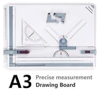Planche à dessin A3 Preciva DIN A3 Plaque à dessin avec accessoires 51x36,5cm Metric System