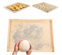 Planche à pâtisserie en Bois pour Pétrir 70x50 cm, Planche à pâtisserie avec bordure, Planche à Découper en Bois